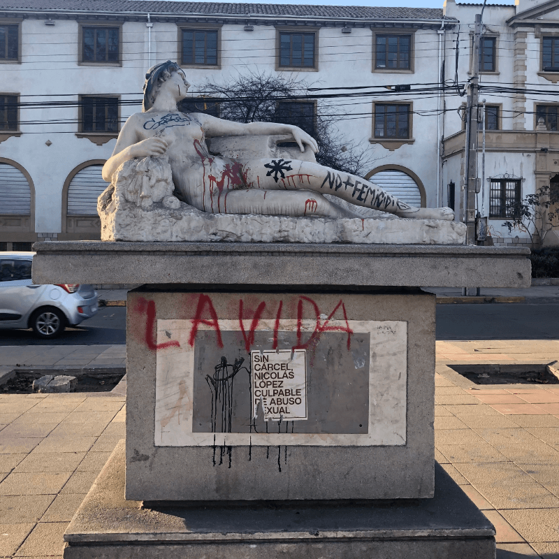 General view of the Spring sculpture by Virginio Arias